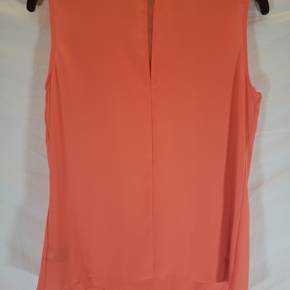 Mossimo Peach Sleeveless Pleated Blouse With Tail Sz S - Picture 6 of 6